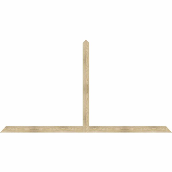 Ekena Millwork Portland Rough Sawn Timber Gable Bracket, Douglas Fir, 108"W x 58"H x 2"D x 4"F, 13/12 Pitch GBW108X58X0204POR00RDF - main